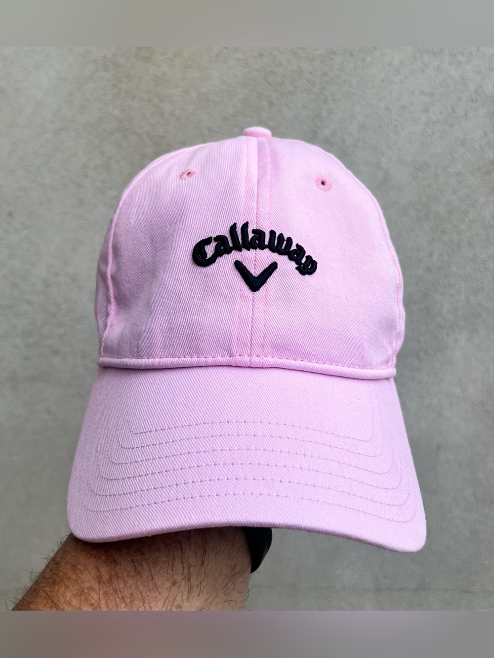 Callaway Heritage Twill Hat Pink Black Adjustable Womens Golf Cap Hat One Size